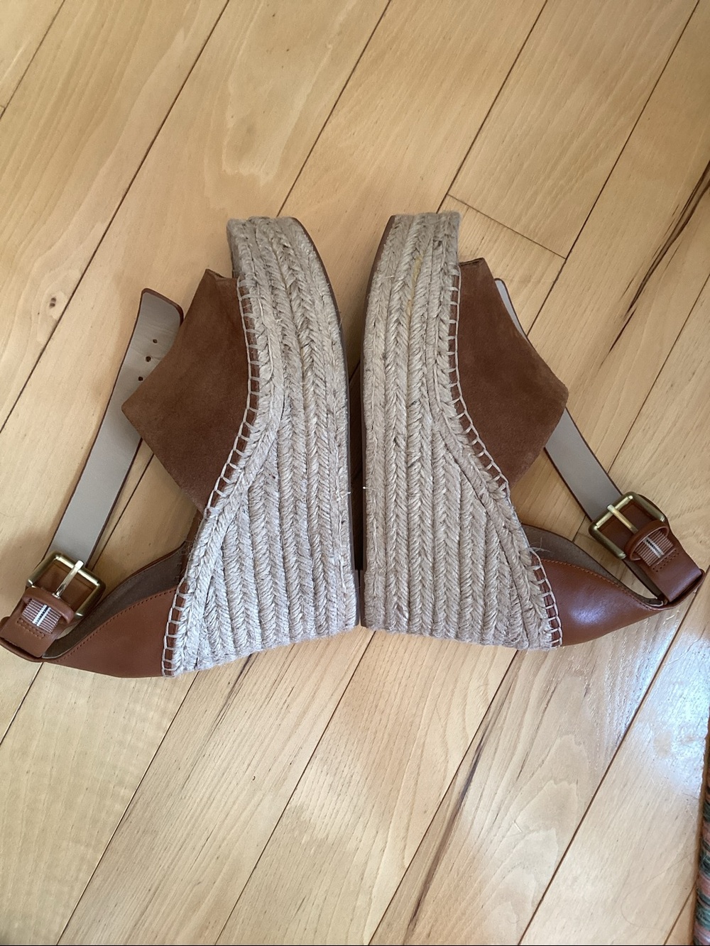 Marc Fisher brown suede Adalyn Espadrille wedge sandals. Women’s size 7.5 - Picture 10 of 16